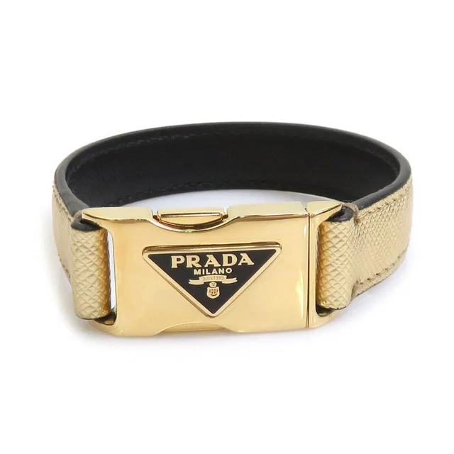 Prada Bracelet Gold in Gold Leather from The Reluxe