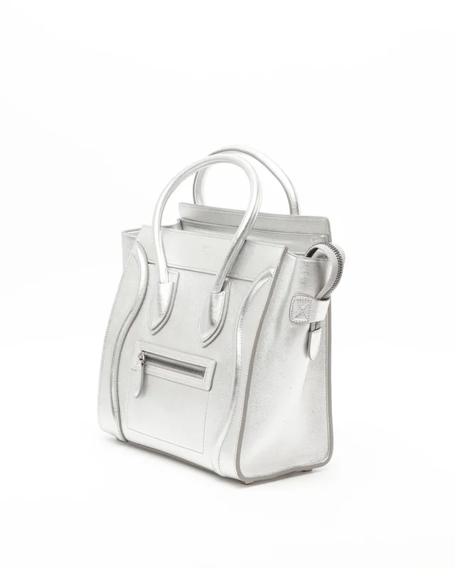 Celine Micro Luggage Tote Bag in Leather from A Retro Tale, photo 2 of 8