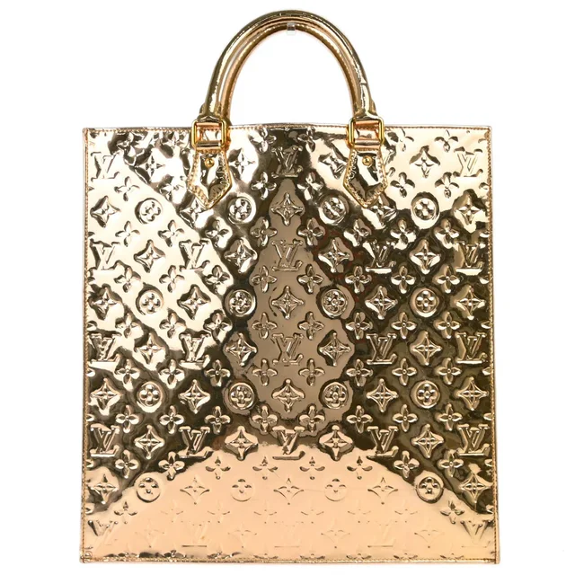 Louis Vuitton 2009 Gold Monogram Miroir Sac Plat Tote Handbag M40268 in Gold from AMORE Vintage Tokyo