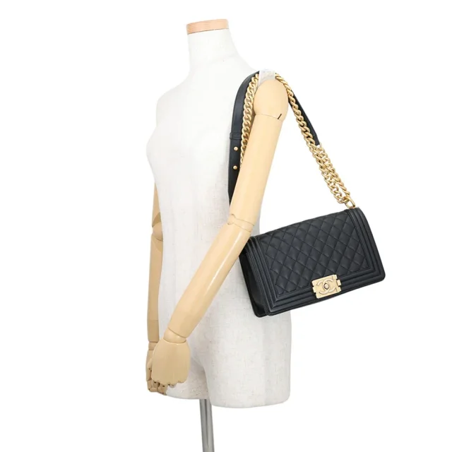 Boy Chanel BlackA67086 Caviar Leather Size 25 in Caviar leather from GALLERY RARE, photo 4 of 14