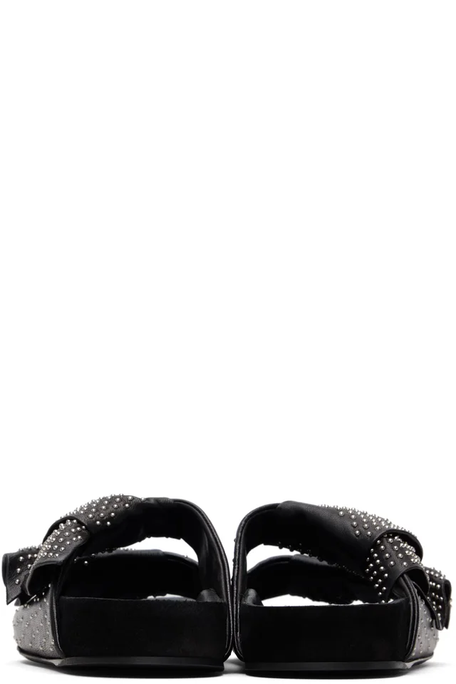 Isabel Marant Black Lennyo Bow Sandals, photo 2 of 5 from SSENSE