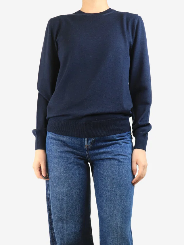 Alexander McQueen Navy wool sweater - size M in Navy Wool from Sign of the Times