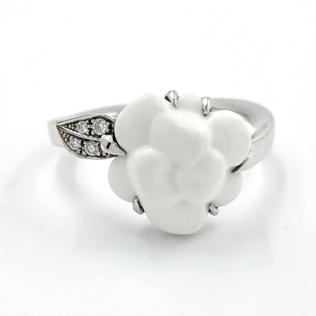 Chanel Diamond Camellia Ring from GUGUS