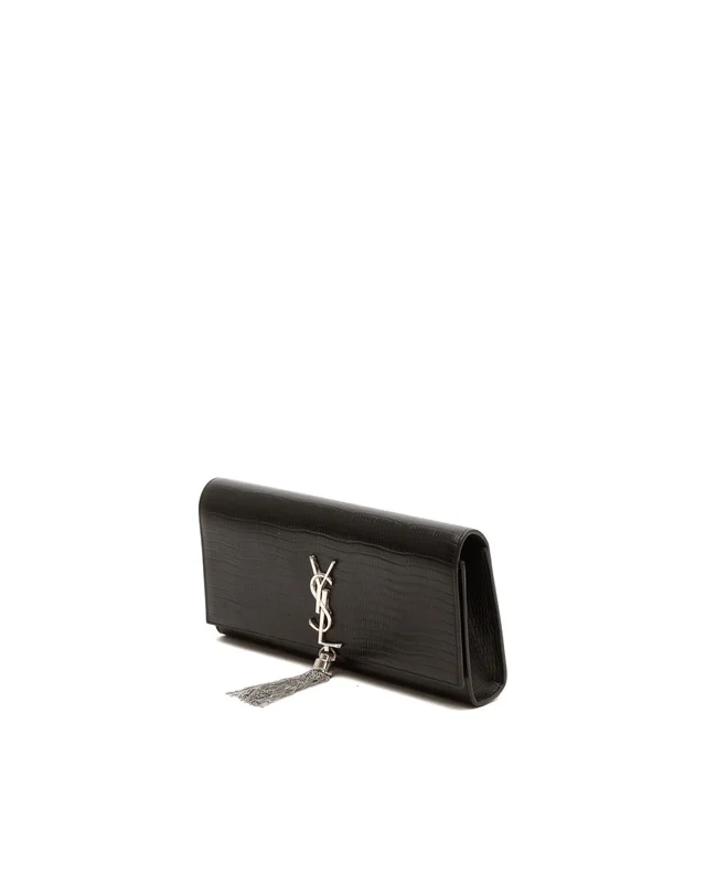 Saint Laurent Croc Kate Tassel Clutch Bag in Crocodile from A Retro Tale, photo 2 of 8