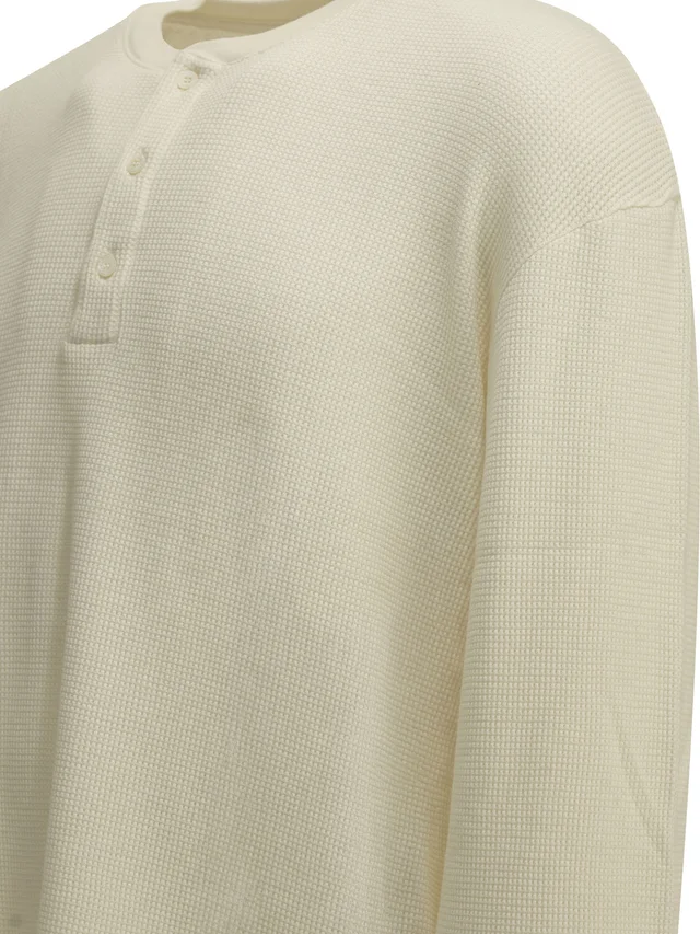 A.PRESSE Honeycomb Henley Long Sleeve T-Shirt, photo 4 of 4 from SENSER