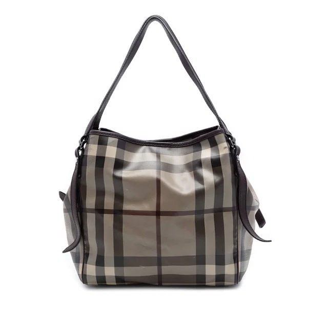 Brown Burberry Small Smoke Check Coated Canvas Canterbury Tote in Brown Coated canvas from Designer Revival, photo 1 of 1