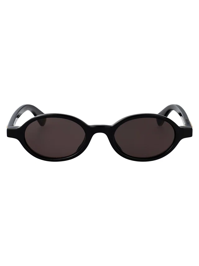 Bottega Veneta Bv1388s Oval Acetate Sunglasses — Black in Black from HEWI