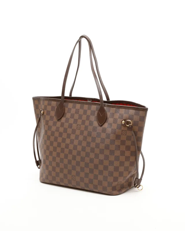 Louis Vuitton Damier Ebene Neverfull MM Tote Bag in Brown Canvas from A Retro Tale, photo 3 of 10