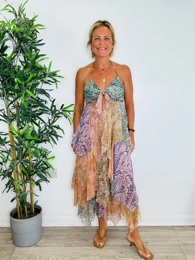 Zimmermann Paisley Print Dress - Size 3 in Silk from Edit Second Hand