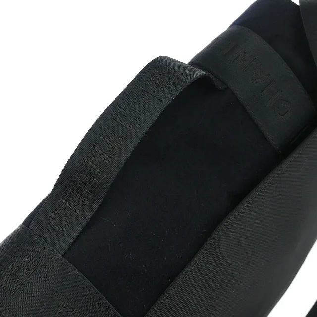 Chanel Sport Line Flap Messenger Wool And Nylon Black Bag in Black Nylon from HEWI, photo 8 of 10