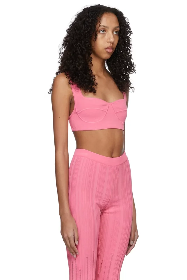 Marco Rambaldi Pink Viscose Bra, photo 2 of 2 from SSENSE
