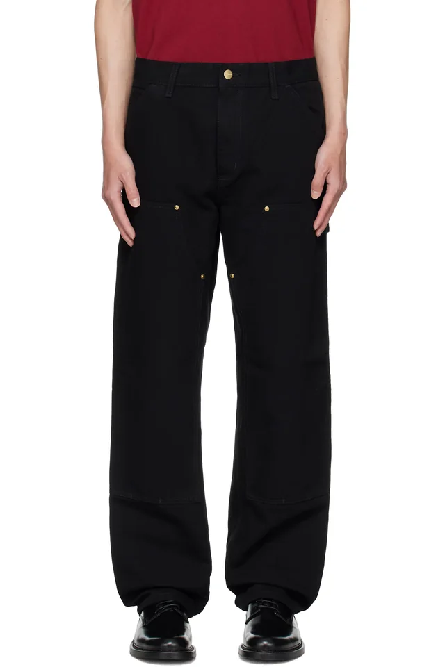 Black Double Knee Trousers, image 1 of 1 from SSENSE