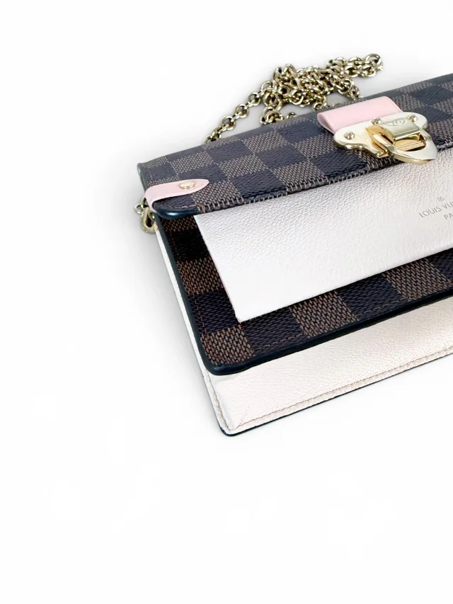 Louis Vuitton Damier Ebene Vavin Chain Wallet in Brown Canvas from Season 2 Consign, photo 7 of 10
