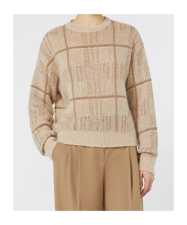 Max Mara Boxy-fit wool, mohair and cashmere sweater - Ecru, photo 2 of 5 from SENSER