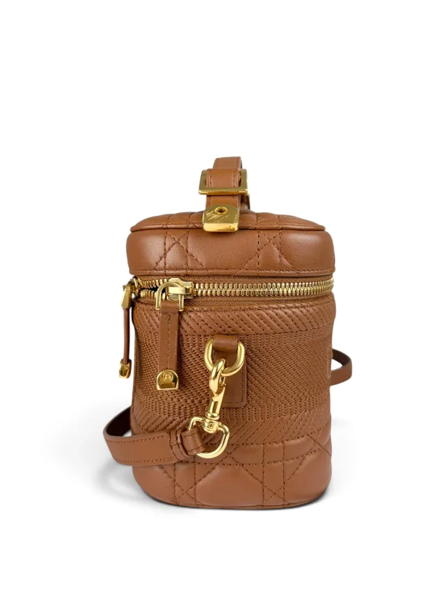 Dior Brown Lambskin Cannage Small Vanity in Brown Lambskin from Season 2 Consign, photo 2 of 9