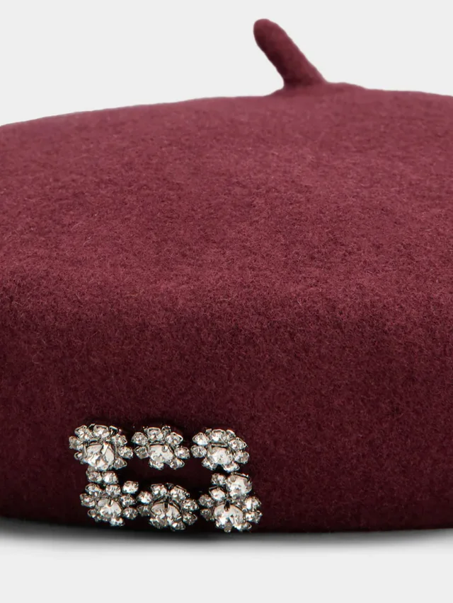 Roger Vivier Efflorescence Beret in wool, photo 3 of 5 from SENSER