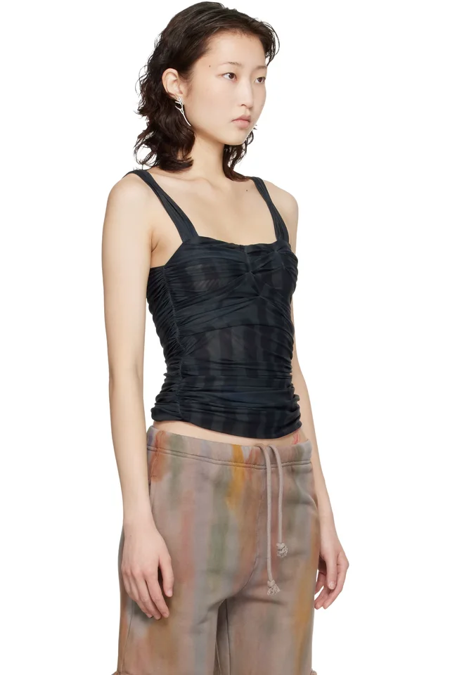 Collina Strada Black Nettle Tank Top, photo 2 of 4 from SSENSE