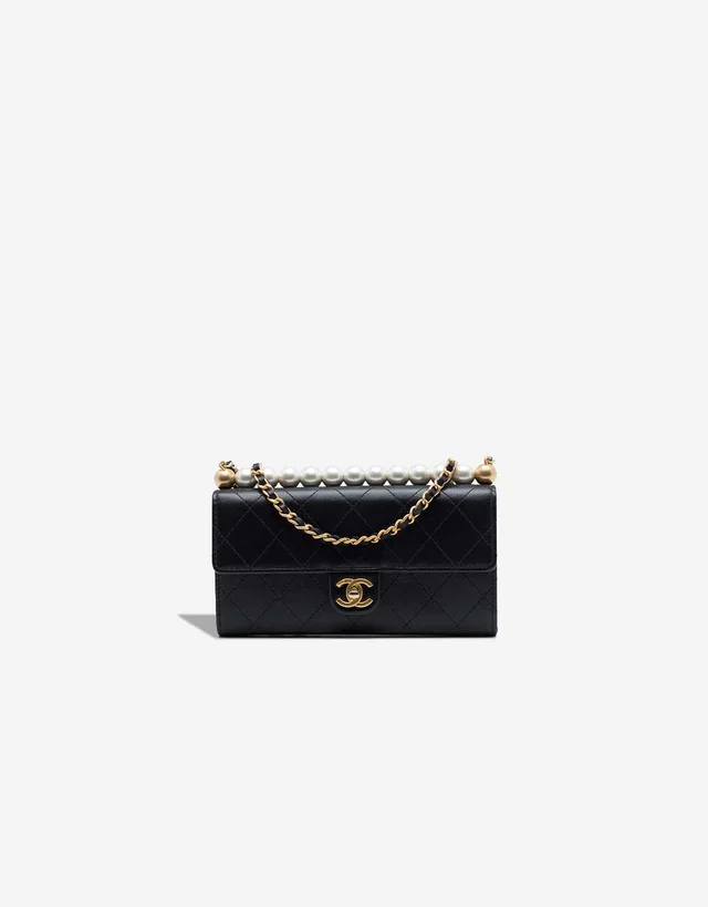 Chanel Timeless Wallet On Chain Goat Black in Black Goatskin from SACLÀB