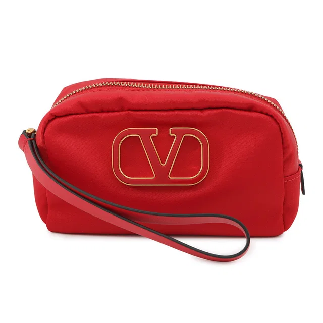 Valentino Garavani V-Sling Pouch Red Nylon Leather in Red Nylon from GALLERY RARE