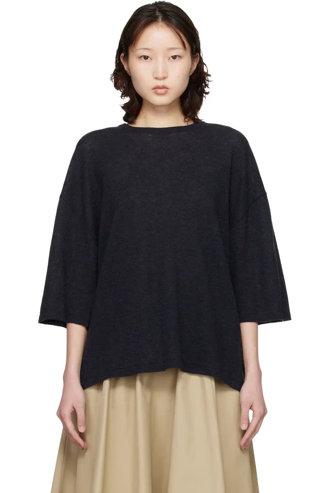 Gray Merino Wool Oversized T-shirt, image 1 of 1 from SSENSE