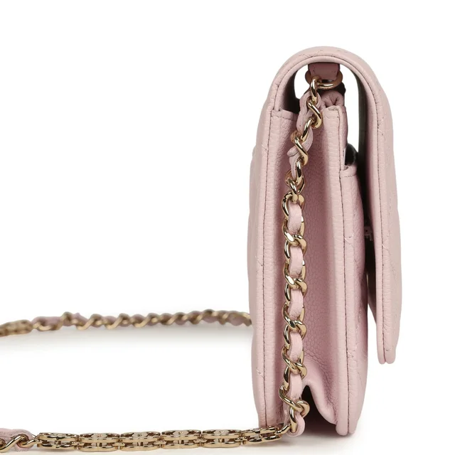 Chanel Wallet On Chain WOC Light Pink Caviar Light Gold Hardware in Pink Caviar leather from Madison Avenue Couture, photo 2 of 2