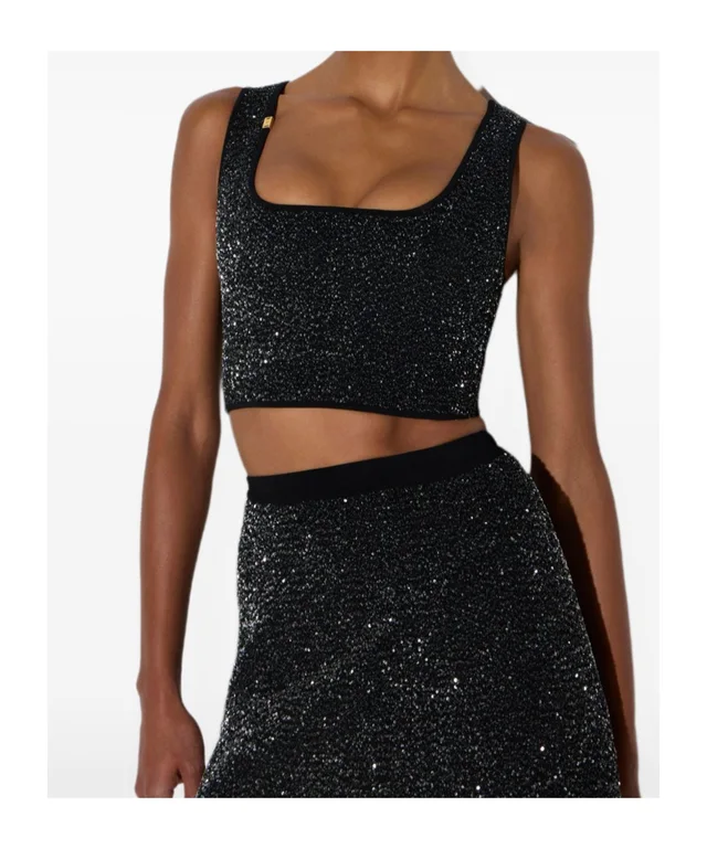 Elisabetta Franchi knit top with sequins, photo 2 of 5 from SENSER