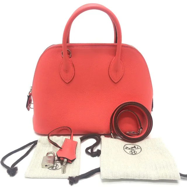 Hermès Handbag Bolide 1923 25 Verso Color Rose Texas in Pink from The Reluxe
