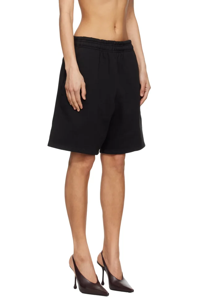Entire Studios Black Standard Sweat Shorts, photo 2 of 4 from SSENSE