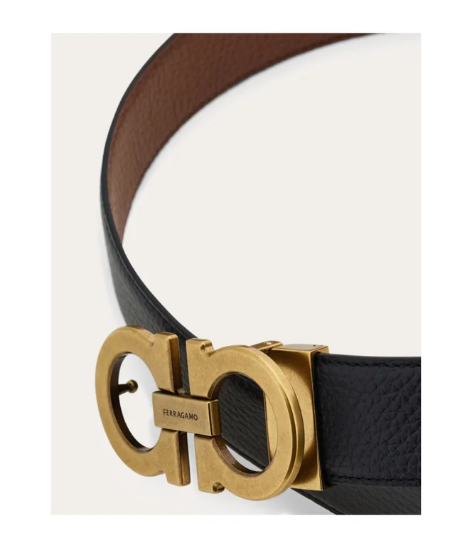Salvatore Ferragamo Reversible and adjustable Gancini belt, photo 5 of 6 from SENSER