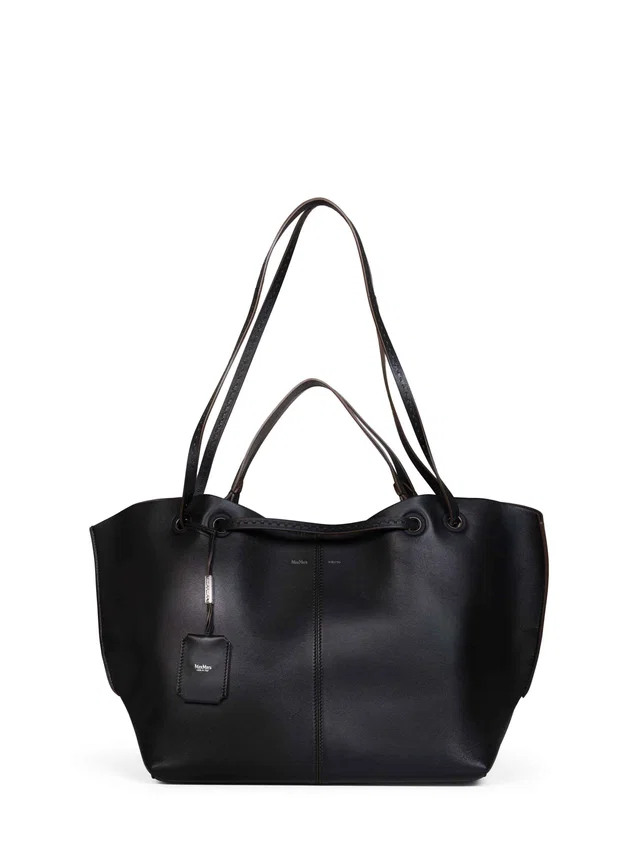 Max Mara Mixeddouble Shoulder Bag — Black Lambskin in Black Lambskin from HEWI