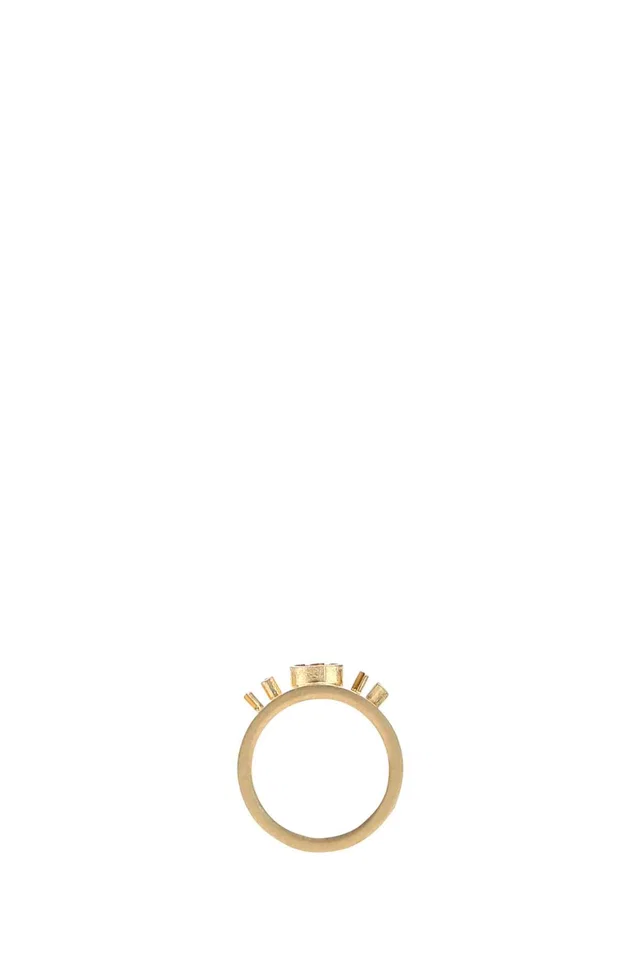 Maison Margiela Gold-Finished Sterling Silver Ring — Gold Rings in Gold from HEWI