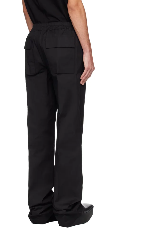 Rick Owens Black Temple Dietrich Drawstring Trousers, photo 3 of 3 from SSENSE