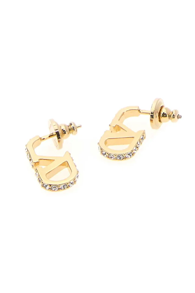Valentino Garavani Logo-Embellished Earrings — Gold in Gold from HEWI, photo 2 of 3