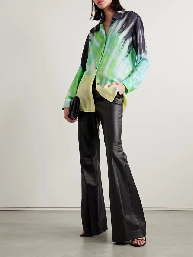 GABRIELA HEARST Ferrara tie-dyed cashmere, silk and wool-blend twill shirt, photo 2 of 2 from NET-A-PORTER (Canada)