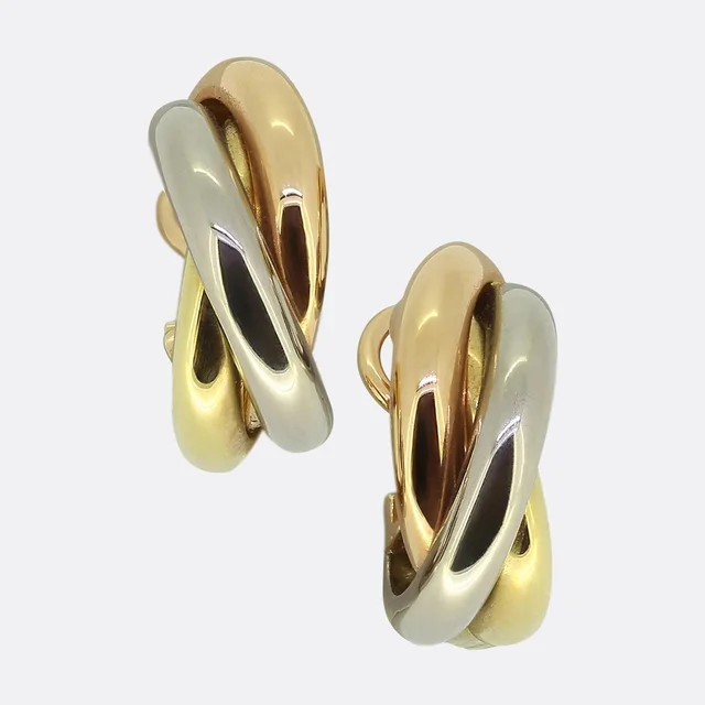 Cartier Tri-Colour Trinity Earrings from The Vintage Jeweller
