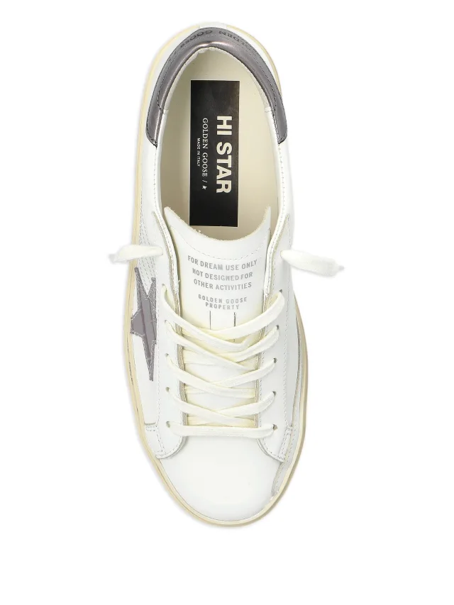 Golden Goose Hi Star leather sneakers in White, photo 4 of 5 from FARFETCH