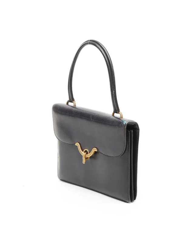 Hermès Box Sac Vasco Top Handle Bag in Box leather from A Retro Tale, photo 2 of 15