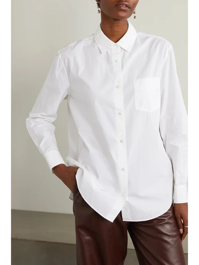 NILI LOTAN Kristen cotton-poplin shirt in white 100% Cotton, photo 3 of 5 from NET-A-PORTER (Canada)