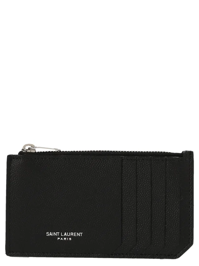 Saint Laurent Fragments Card Case — Black Cases in Black Caviar leather from HEWI
