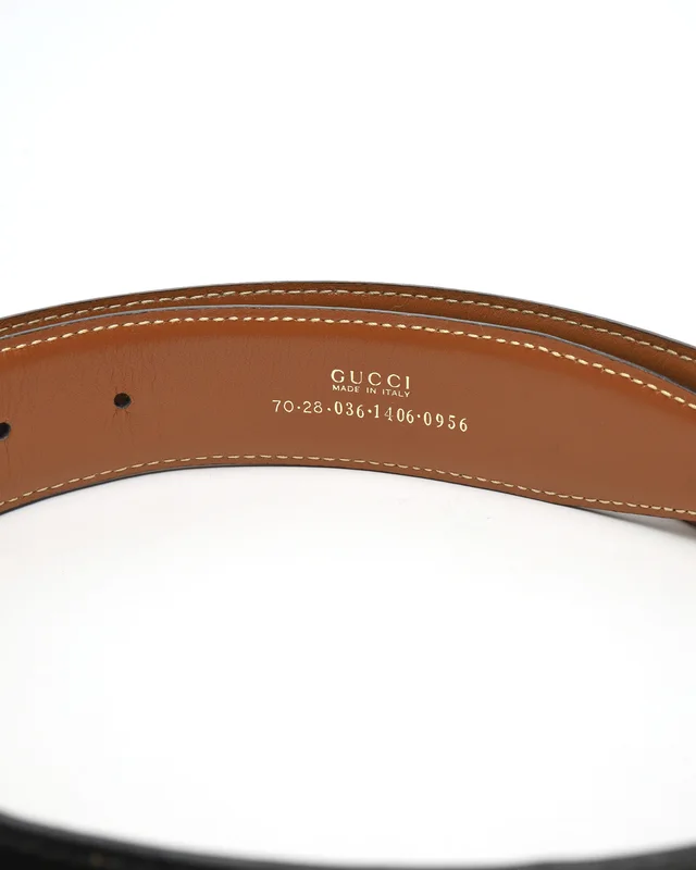 Gucci G Leather Belt in Leather from A Retro Tale, photo 5 of 7