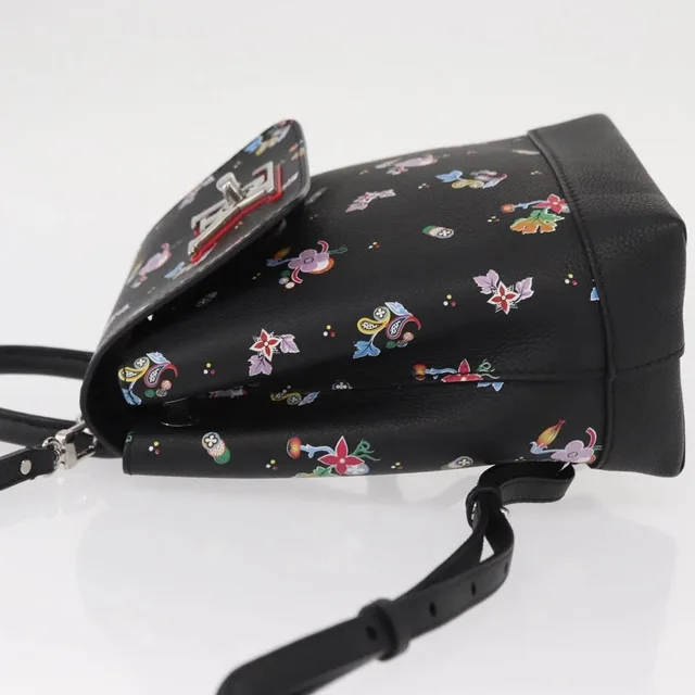 Louis Vuitton Lockme Floral Printed Leather Black Bag in Black Leather from HEWI, photo 2 of 2