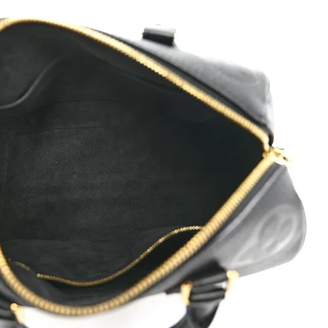 Louis Vuitton Empreinte Monogram Giant Speedy Bandouliere 25 Black in Black Leather from FASHIONPHILE, photo 5 of 9