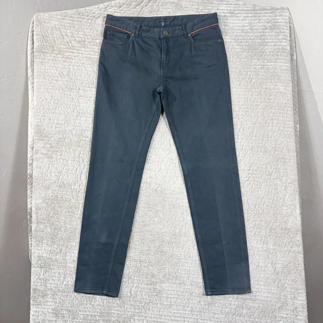 Loro Piana Cotton Slim Trousers Orange Trim Made In Italy It 46 Us 10 in gray from Poshmark