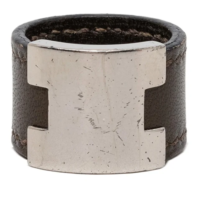 Hermès Roulie Ring, Brown Silver Leather in gold Leather from Poshmark
