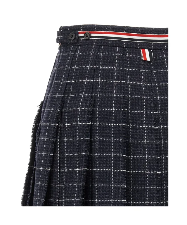 Thom Browne Windowpane Houndstooth RWB Stripe Skirt, photo 4 of 7 from SENSER