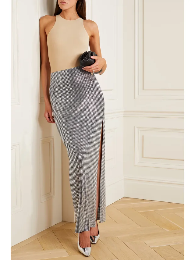 SKIMS Fits Everybody stretch-satin jersey thong bodysuit - Sand in Beige, photo 2 of 2 from NET-A-PORTER (Canada)