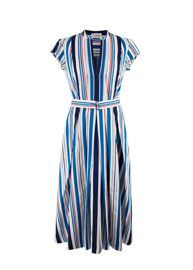 Loro Piana Rachele Shoreline Belted Midi Dress from HEWI