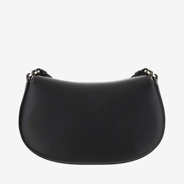 Valentino Garavani Ohval Shoulder Bag — Black Calf Leather in Black Calfskin from HEWI