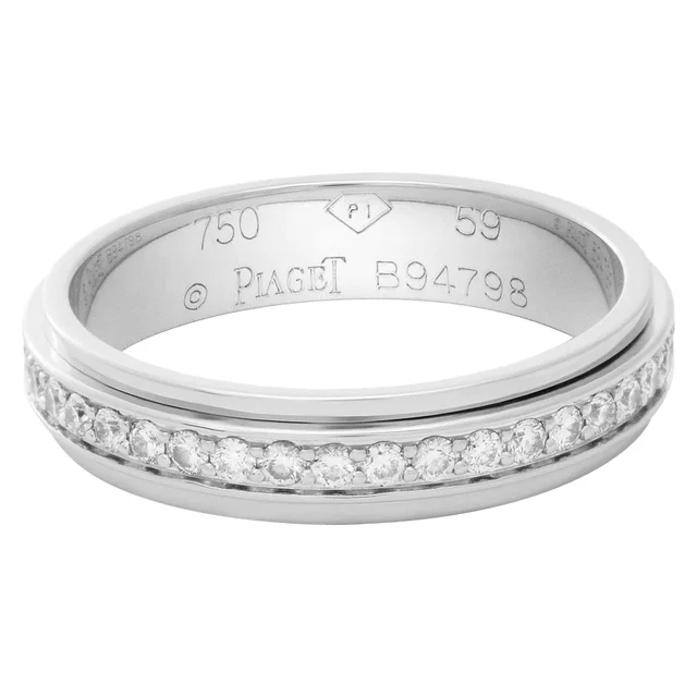 Piaget Diamond eternity Band and Ring 18k white gold. 1.00 cts in diamond. Size 8.75 in White Yellow Gold from Gray And Sons