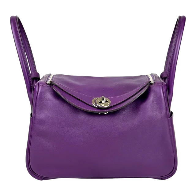 Hermès Lindy 26cm in Purple Swift with PHW in Purple Swift leather from Luxury Promise, photo 2 of 2